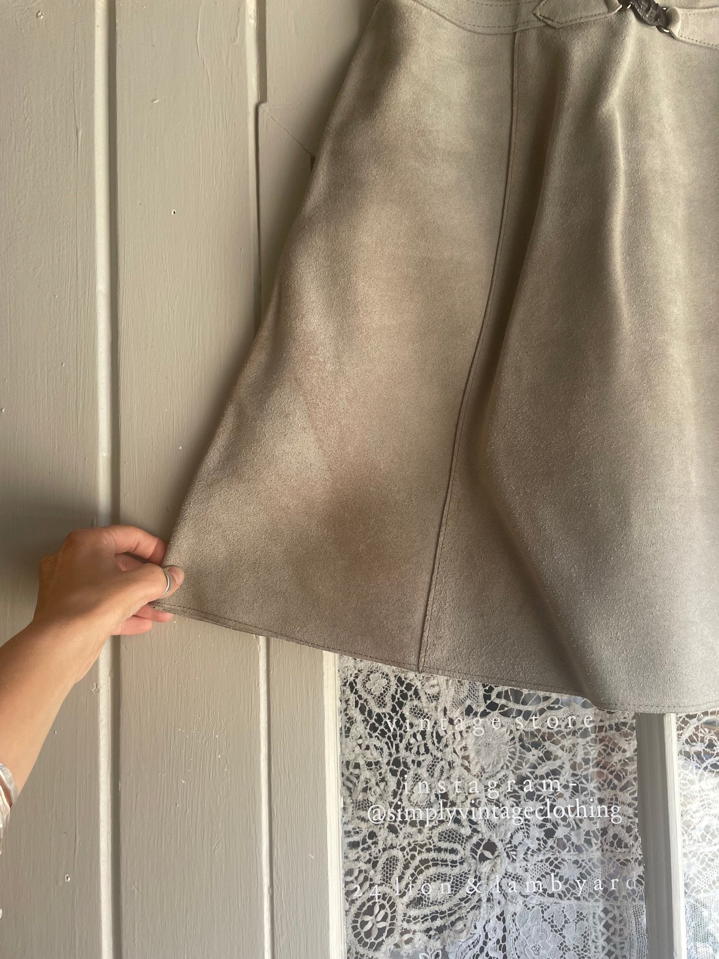 1970s Suede Two Piece