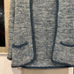 1970s Blue Womens Knitted Cardigan Jumper