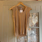 1970s Beige Knitted Tank Sweater Top Vest