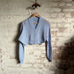 1970s Baby Blue Cropped Cardigan Jumper