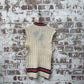 1970s Cream Cricket Knitted Tank Top Jumper