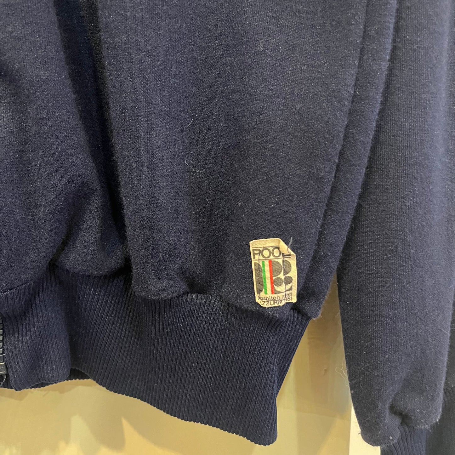 1980s Navy Zip up Track Top