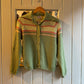 1960s Green Striped Knitted Cardigan Jumper