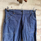 1950s Unusual Blue Cotton Denim Trousers