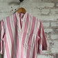 1940s Unusual British Pink Striped Shirt