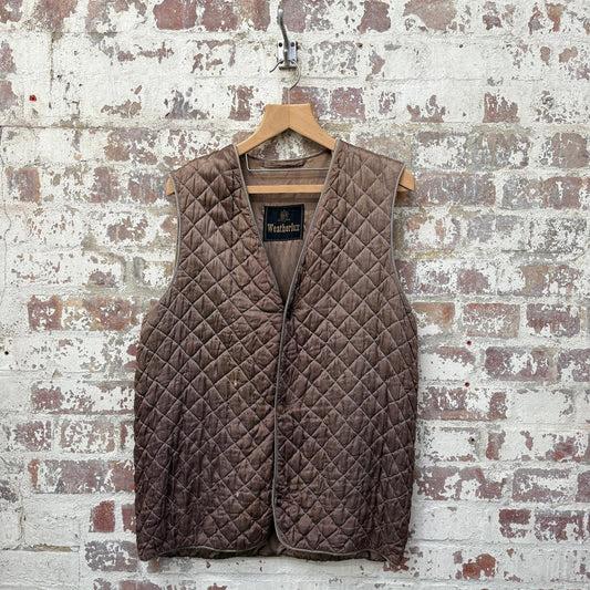 1940s British Satin Quilt Gilet Jacket