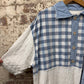1980s White Checkered Short Sleeve Shirt