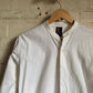 1940s White British Collarless Formal Shirt