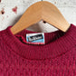 1960s 1970s Burgundy Rayon Knitted T-Shirt Top