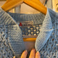 1960s Blue Knitted Cardigan Jumper