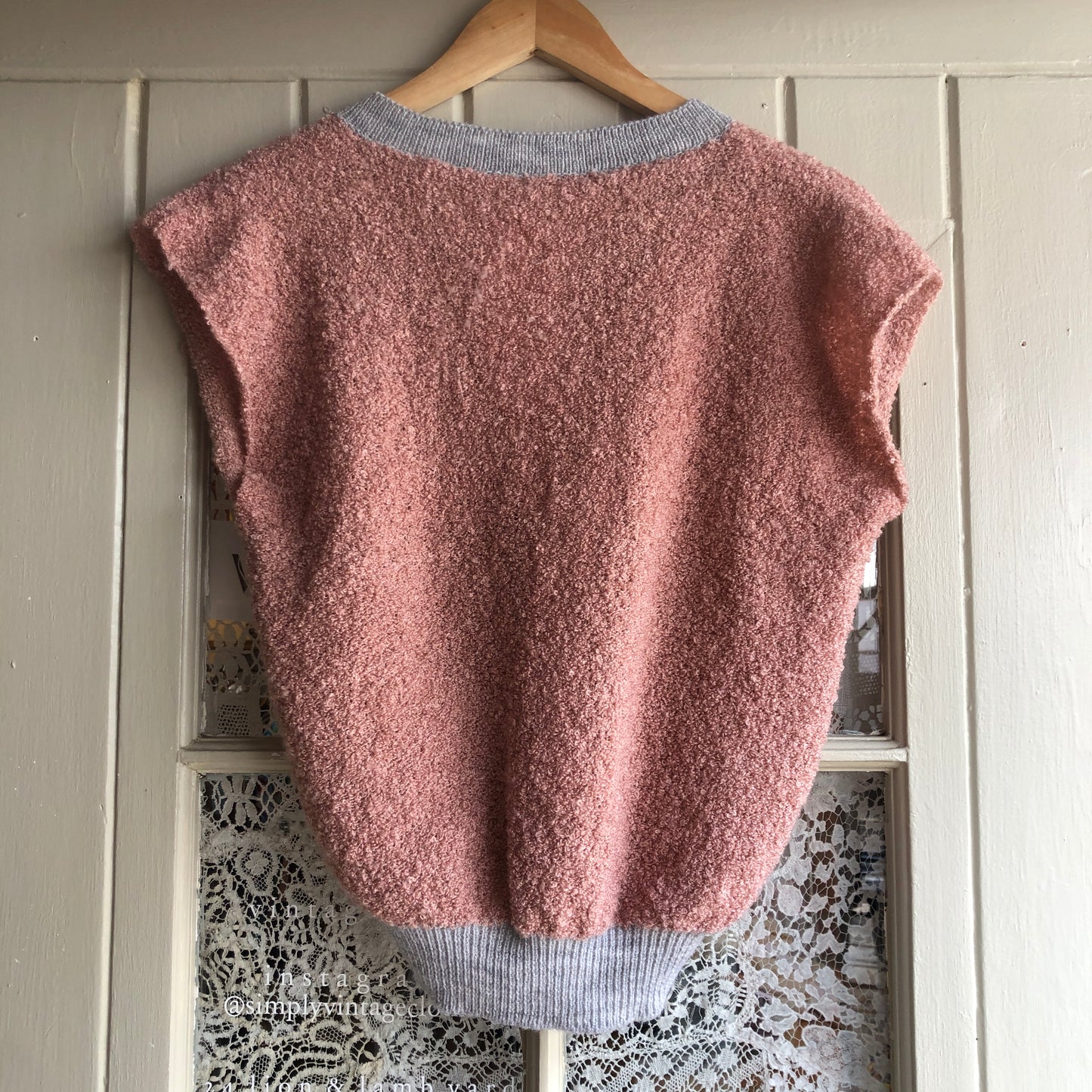 1970s Red Knitted Tank Top Jumper