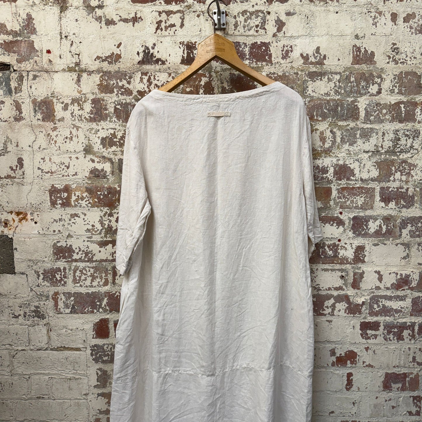 White Linen Toast Long Dress