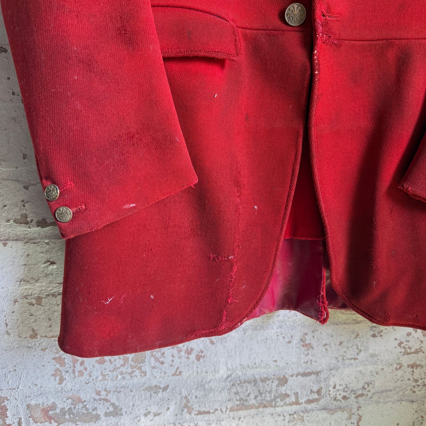 1940s Red Hunting Tailored Suit Blazer Jacket