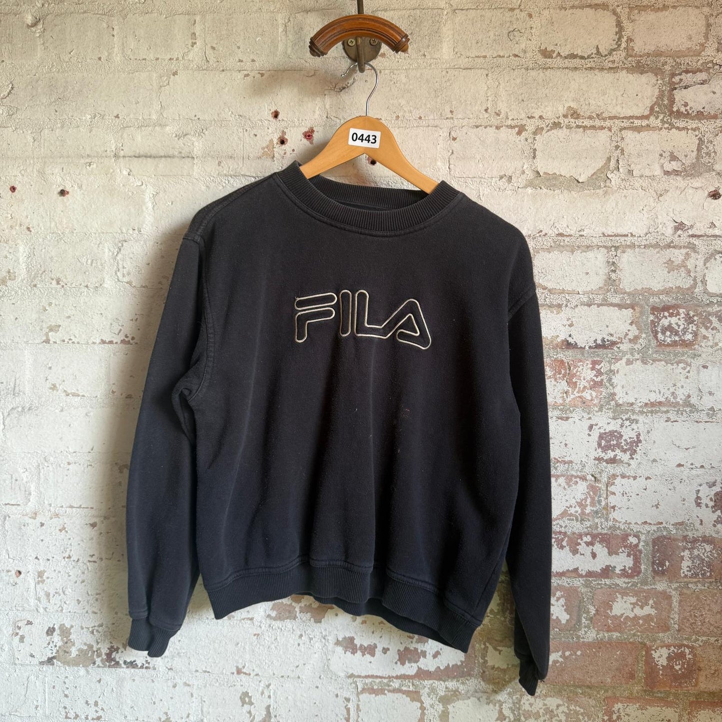 1990s Black FILA Embroidered Sweatshirt