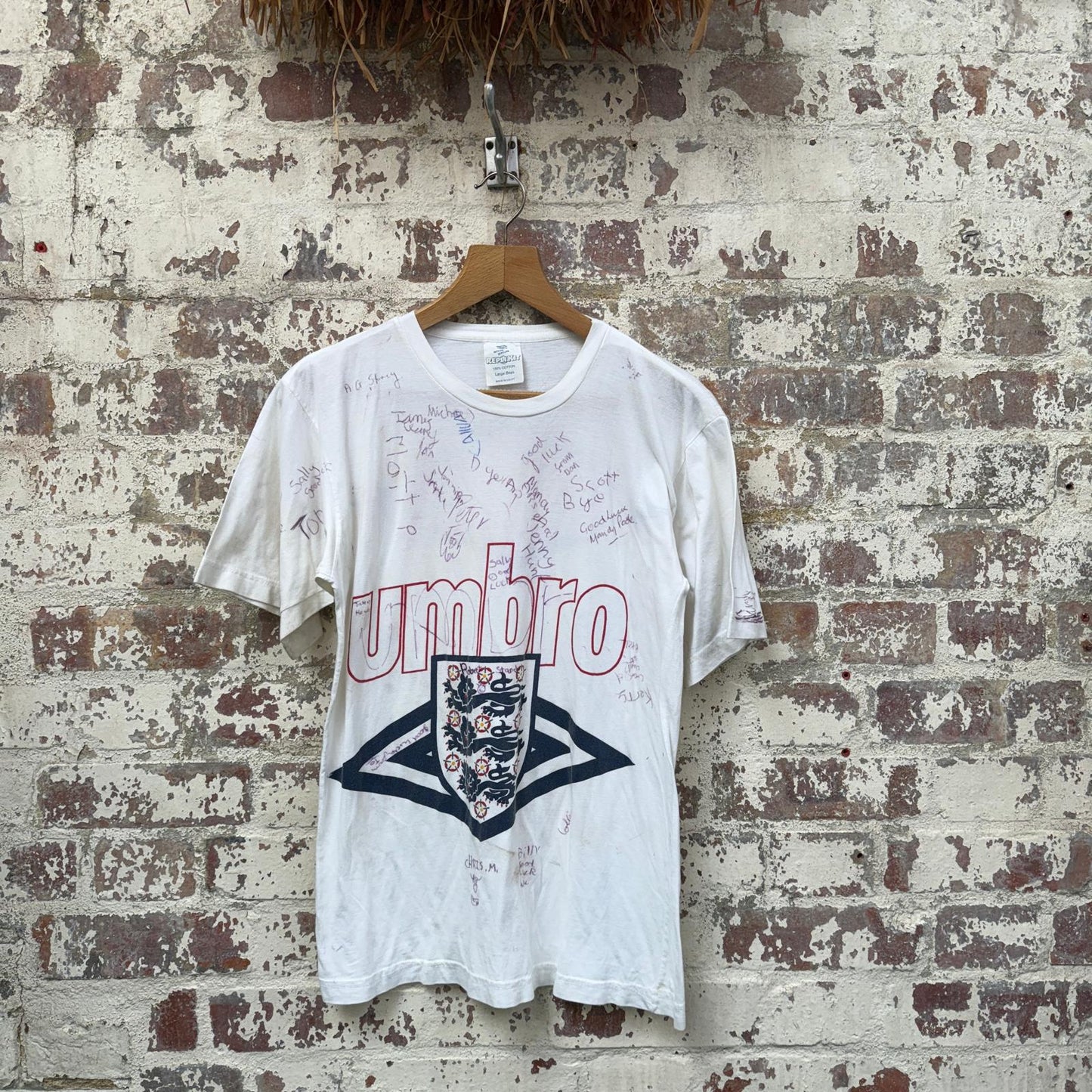 1980s Rare England Football Umbro Graphic T-shirt
