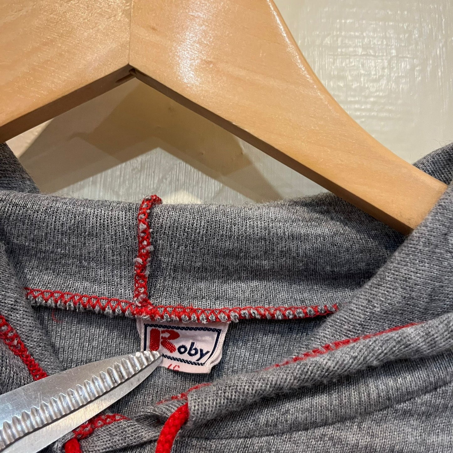 1980s Grey Pocket Hoodie Jumper