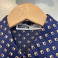 1970s Patterned Dagger Collar Shirt