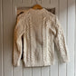1980s Wool Cream Cable Knitted Jumper
