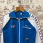 1980s Blue Graphic Zip Up Track Top