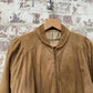 1970s Beige Suede Leather Bomber Jacket