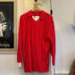 1980s Red Striped Football Template Top