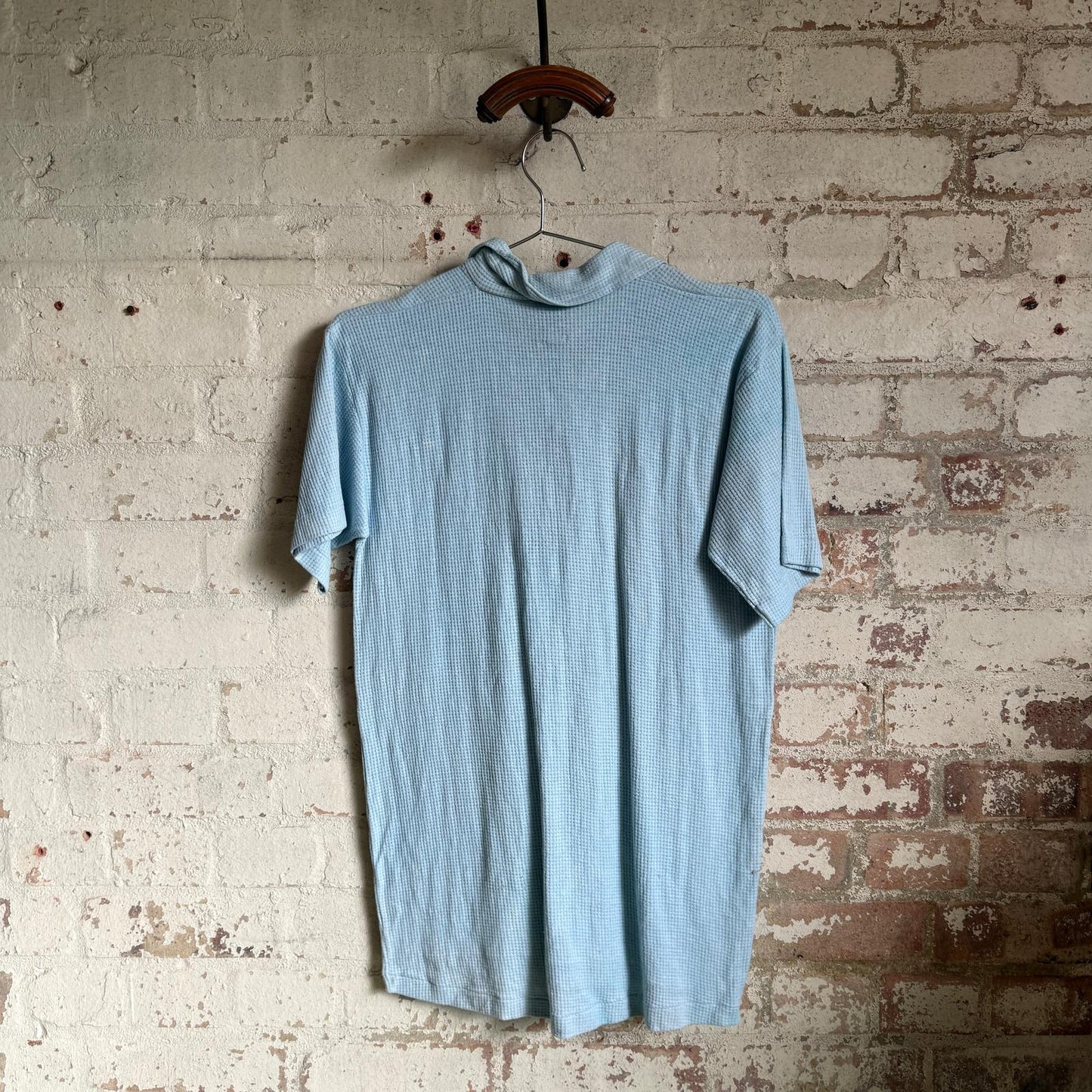 1960s Baby Blue British Leisure Zip Polo Shirt