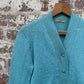 1960s Turquoise Blue Knitted Cardigan