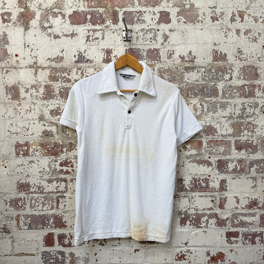 1970s White Morley Towelling Leisure Shirt