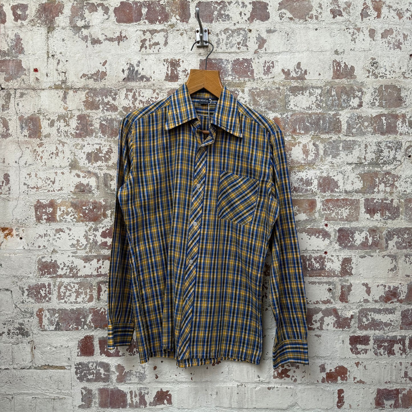 1970s Winston Checkered Button Up Shirt