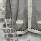 1980s Norwegian Button Up Knit Patterned Jumper