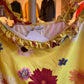 1990S YELLOW United Colours of Benetton Floral Dress
