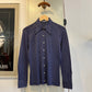 1970s Patterned Dagger Collar Shirt