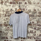 1970s White Striped Slazenger Polo Shirt Top