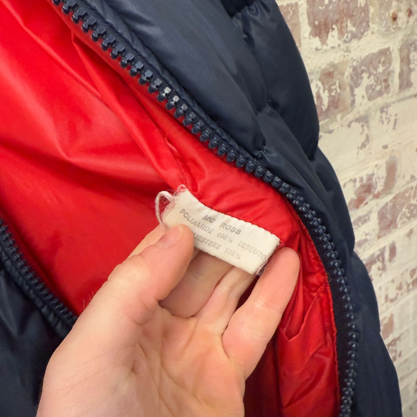 1980s Navy Italian Down Fill Mc Ross Puffer Coat