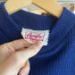 1960s Navy Knitted Round Neck Jumper