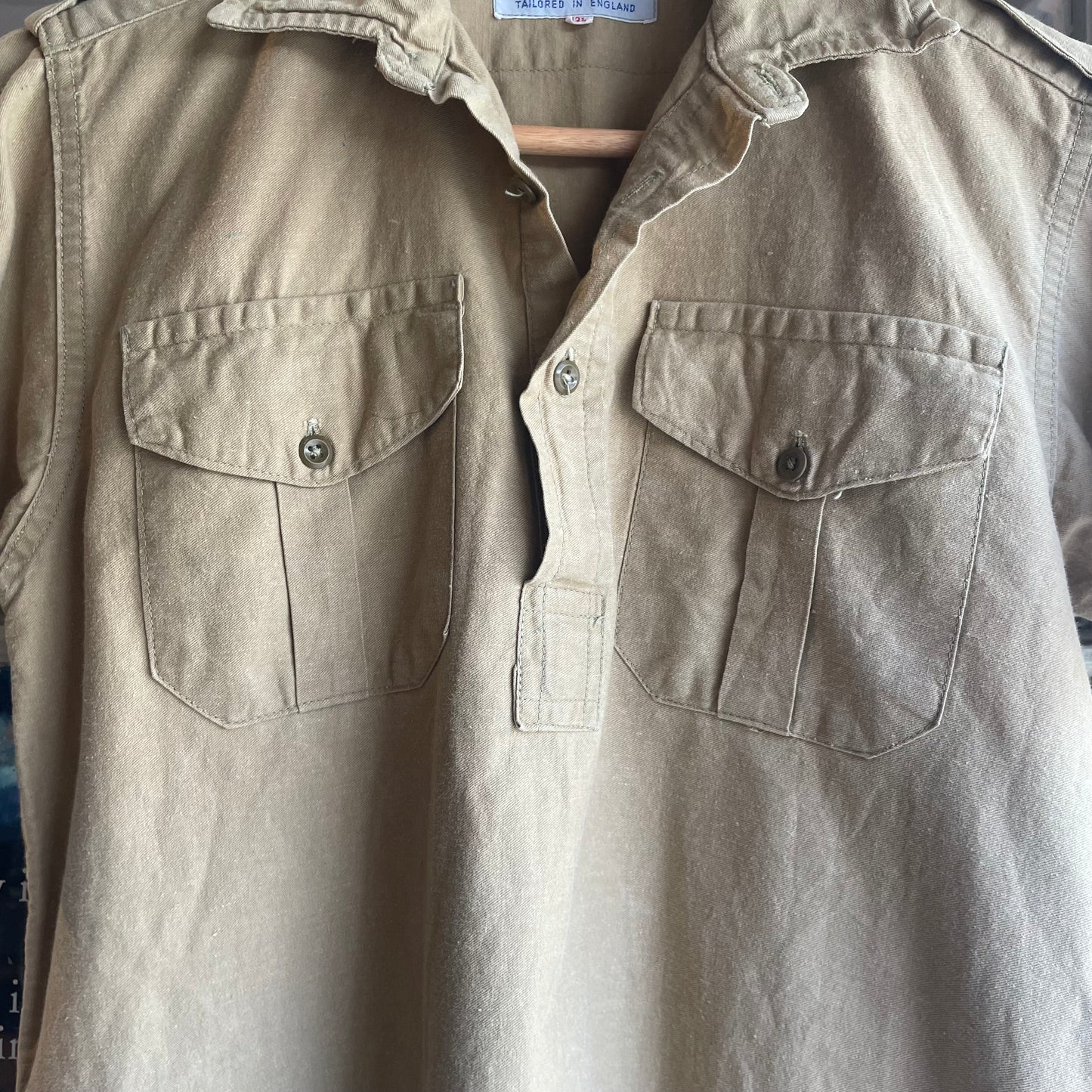 1960s Beige Umbro Work Scouts Polo Shirt Top
