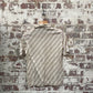 1970s Beige Patterned Polo Shirt Top