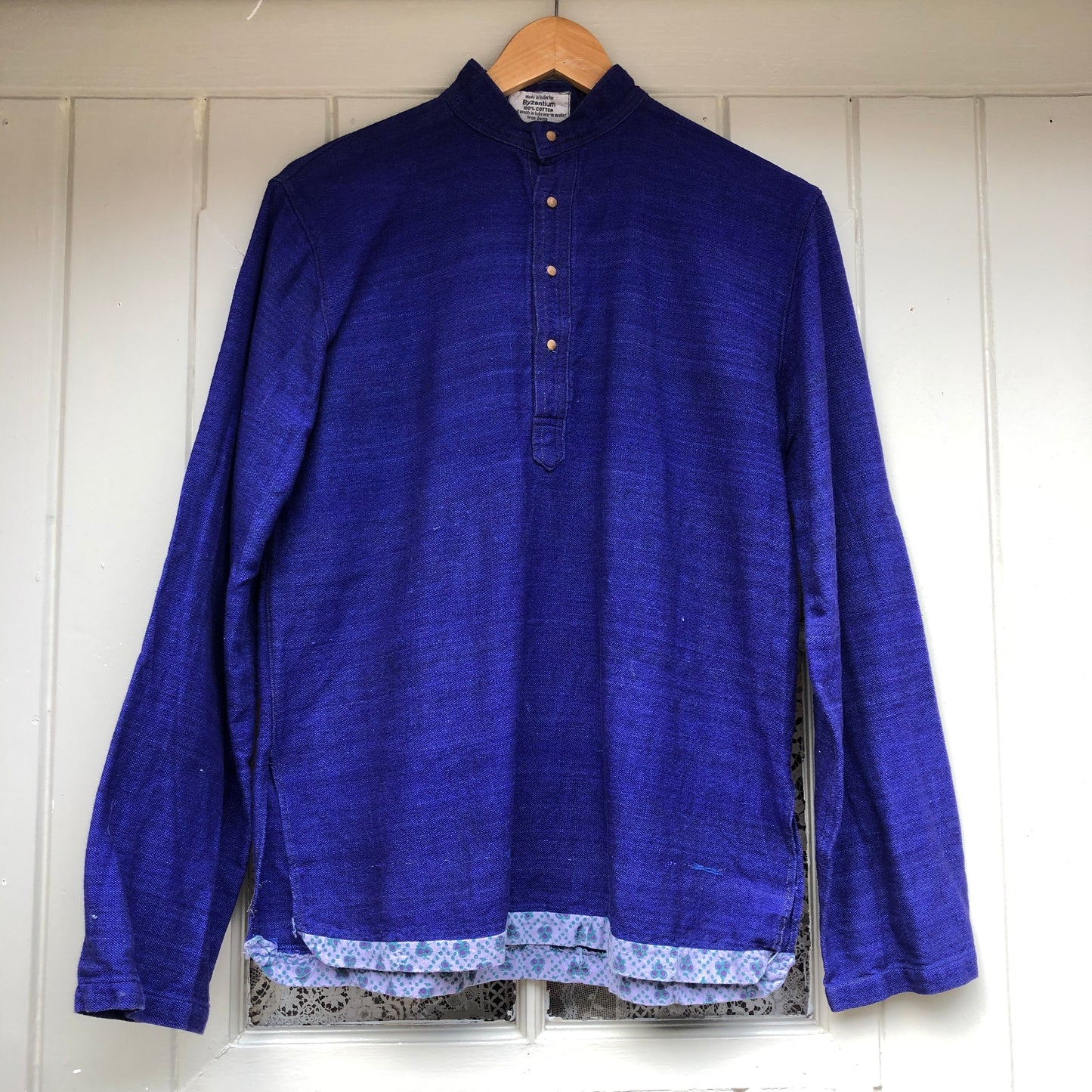 1970s Indian Cotton Gauze Smock Shirt Top