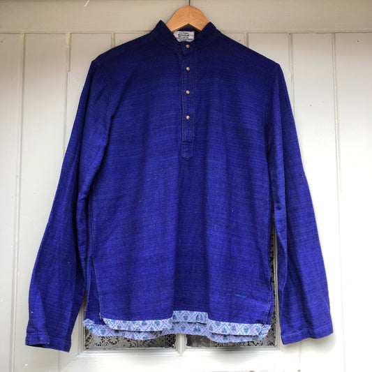 1970s Indian Cotton Gauze Smock Shirt Top