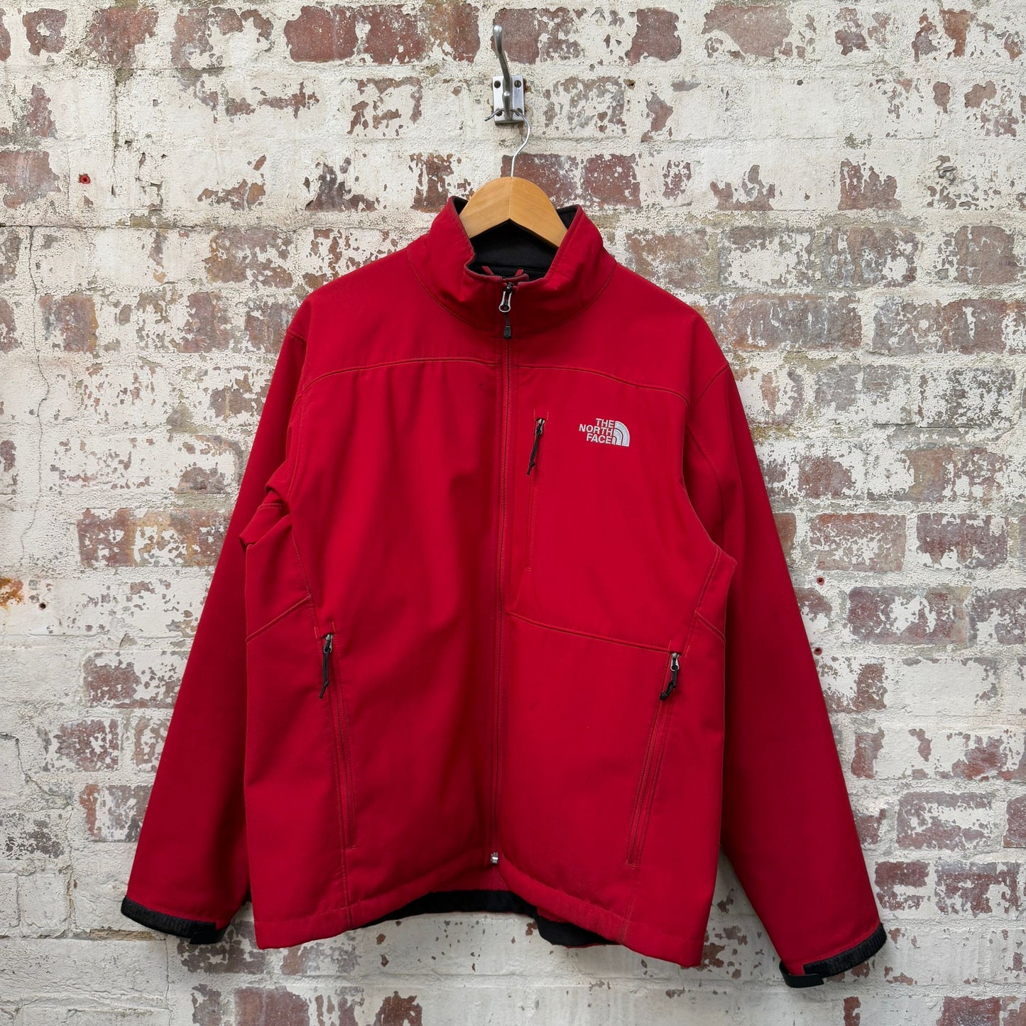 2000s Red Sherpa Lined The North Face TNF Jacket