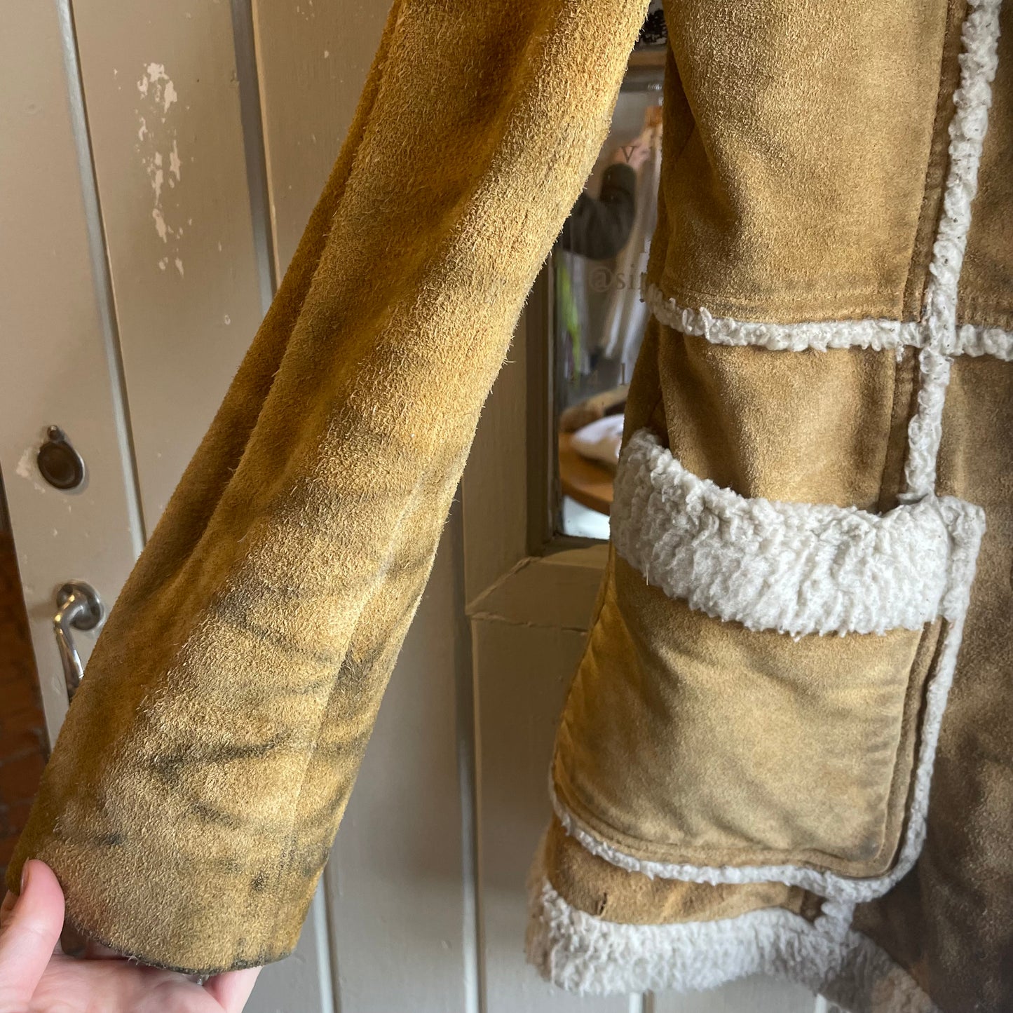 1970s Tan Suede Sheepskin Leathercraft Coat