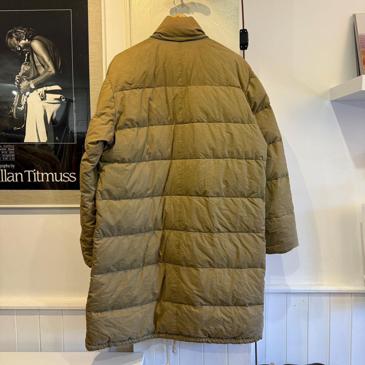 1970s Cotton Down Fill French Long Puffer Jacket