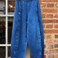 1970s Blue Denim Unusual Pop Trousers