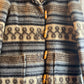 1970s Grey Aztec Patterned Afghan Coat