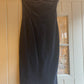 1980s Velour Bandeau Ghost Dress