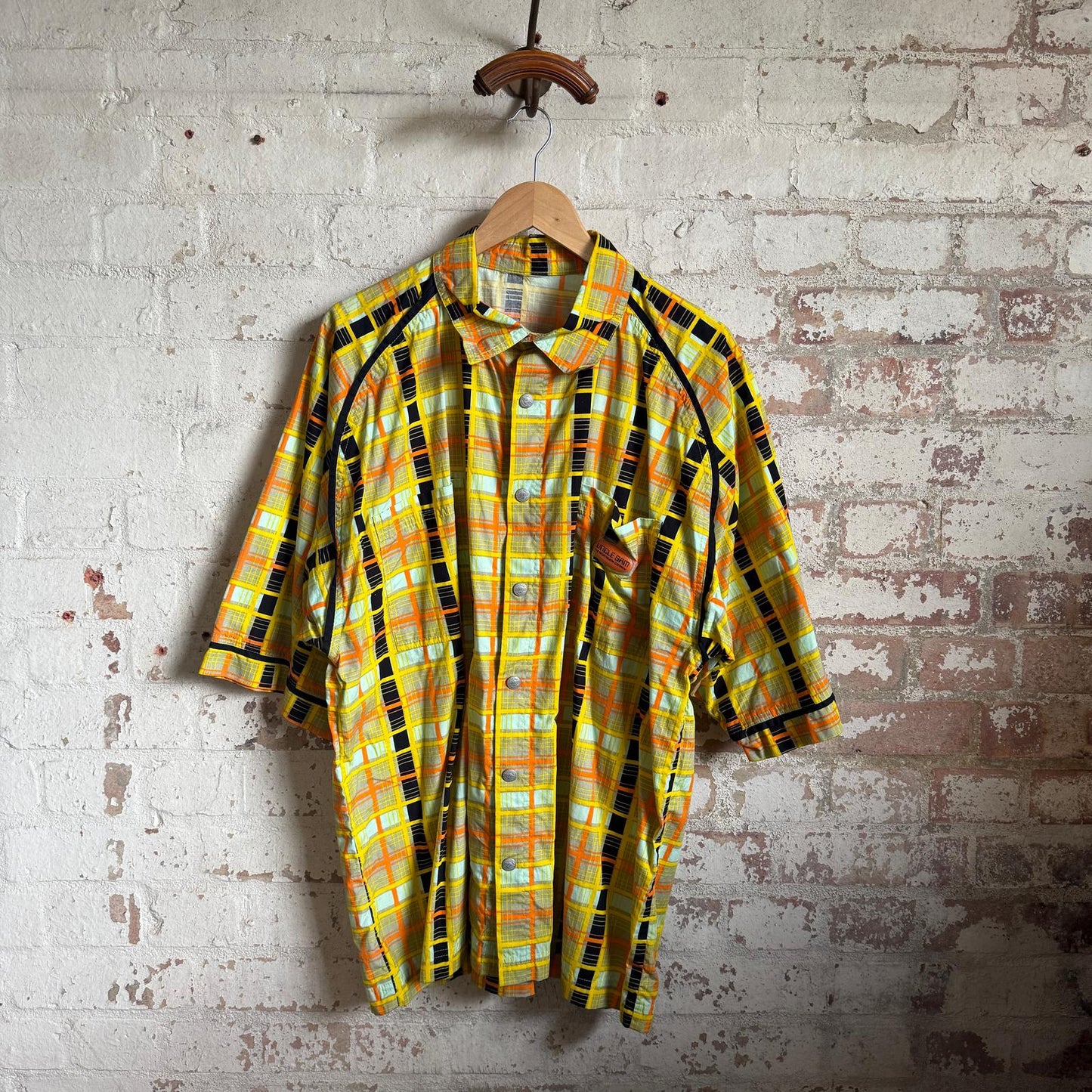 1990s Rave Uncle Sam Checkered Shirt