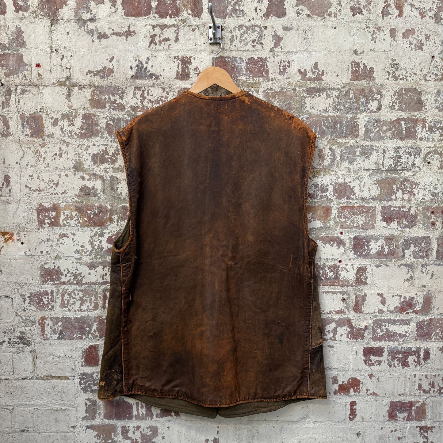 1940s British Military Leather Jerkin Gilet Jacket