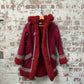 1970s Red Fleece Afghan Jacket