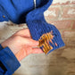 1960s Blue Button Knitted Cardigan Jumper