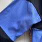 1980s Blue and Black Hockey Check Panel Tailored Rugby Shirt